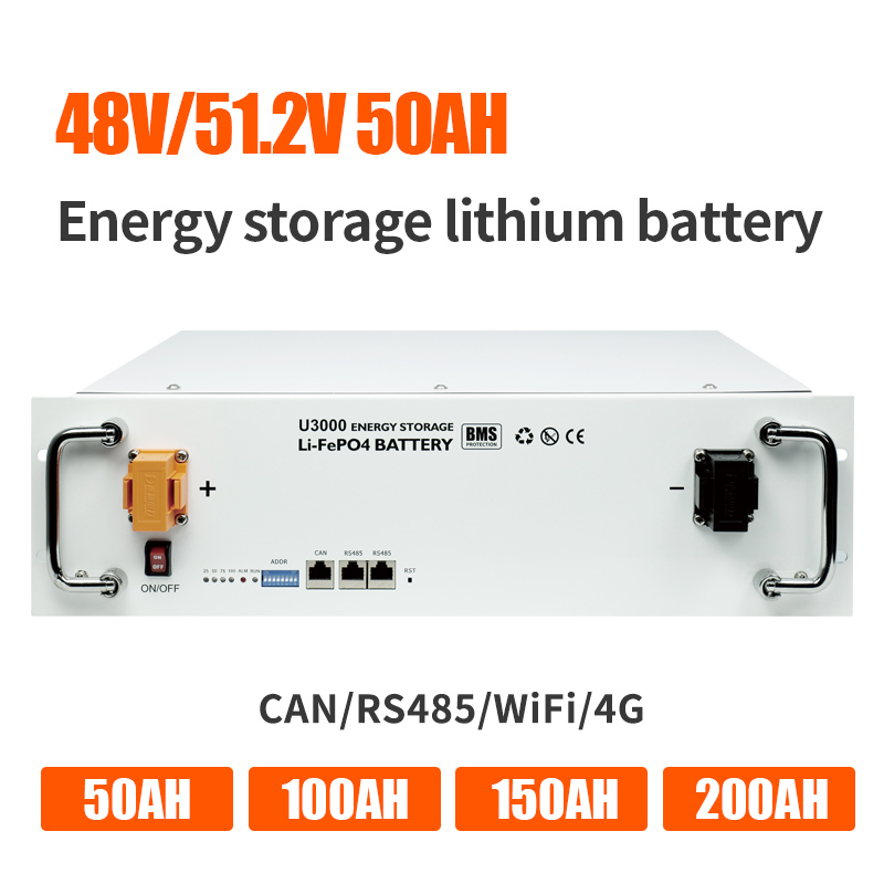 2.4kwh Energieopslagbatterij Lithium-ijzerfosfaat 50Ah 48V